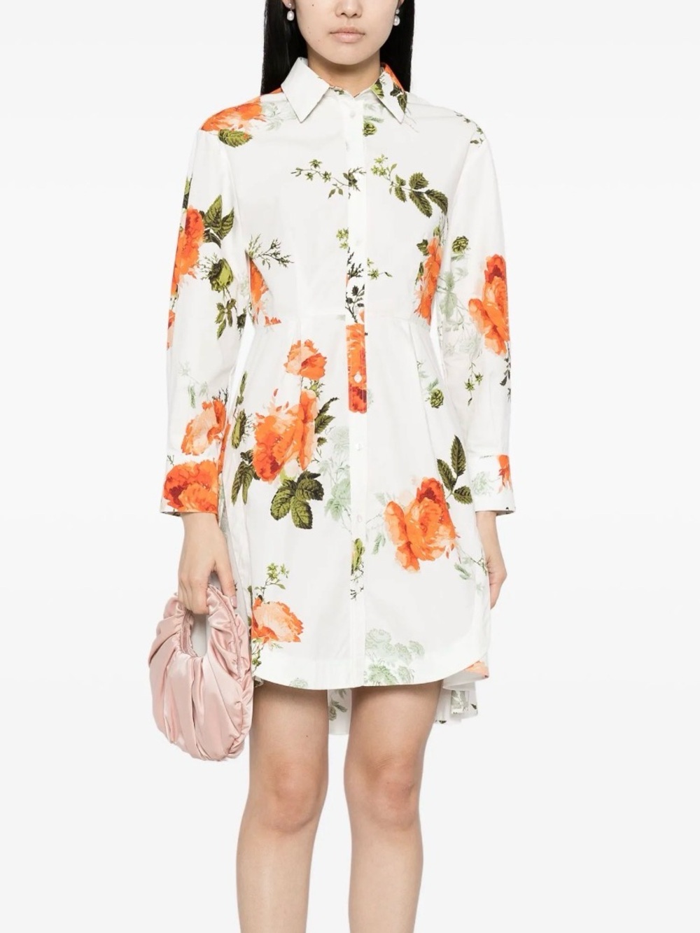ERDEM
floral-print cotton mini shirtdress